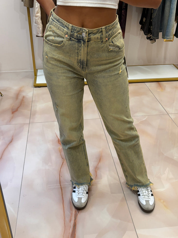 Jeans Sabbiato Verde
