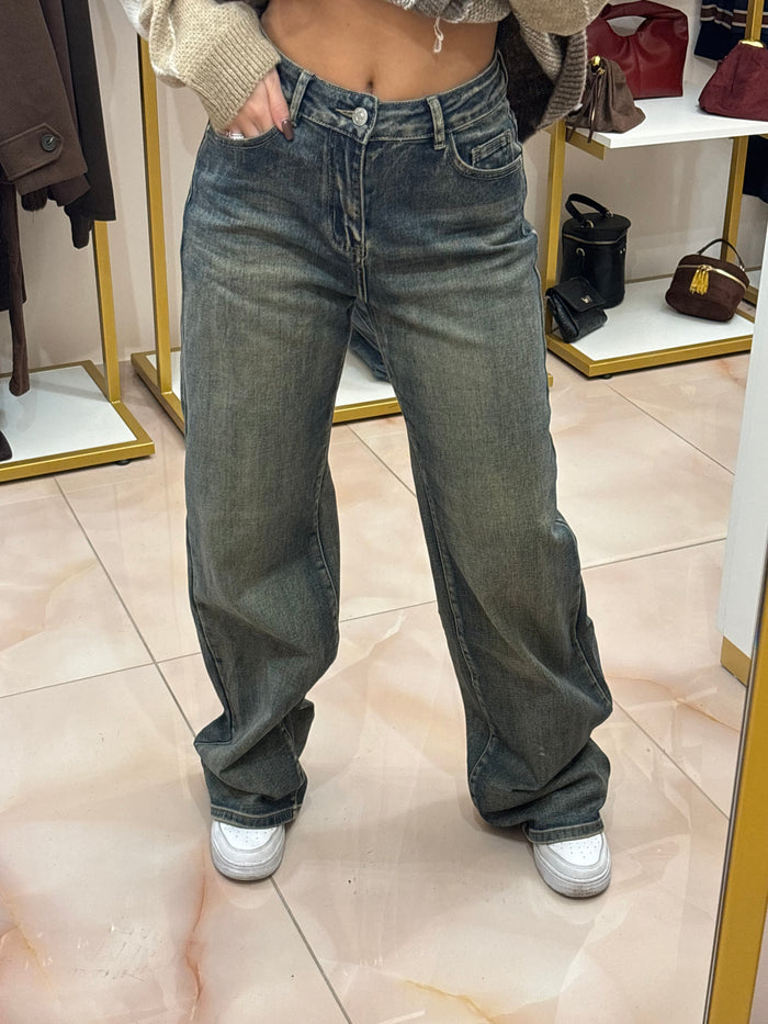 Jeans sabbiato scuro