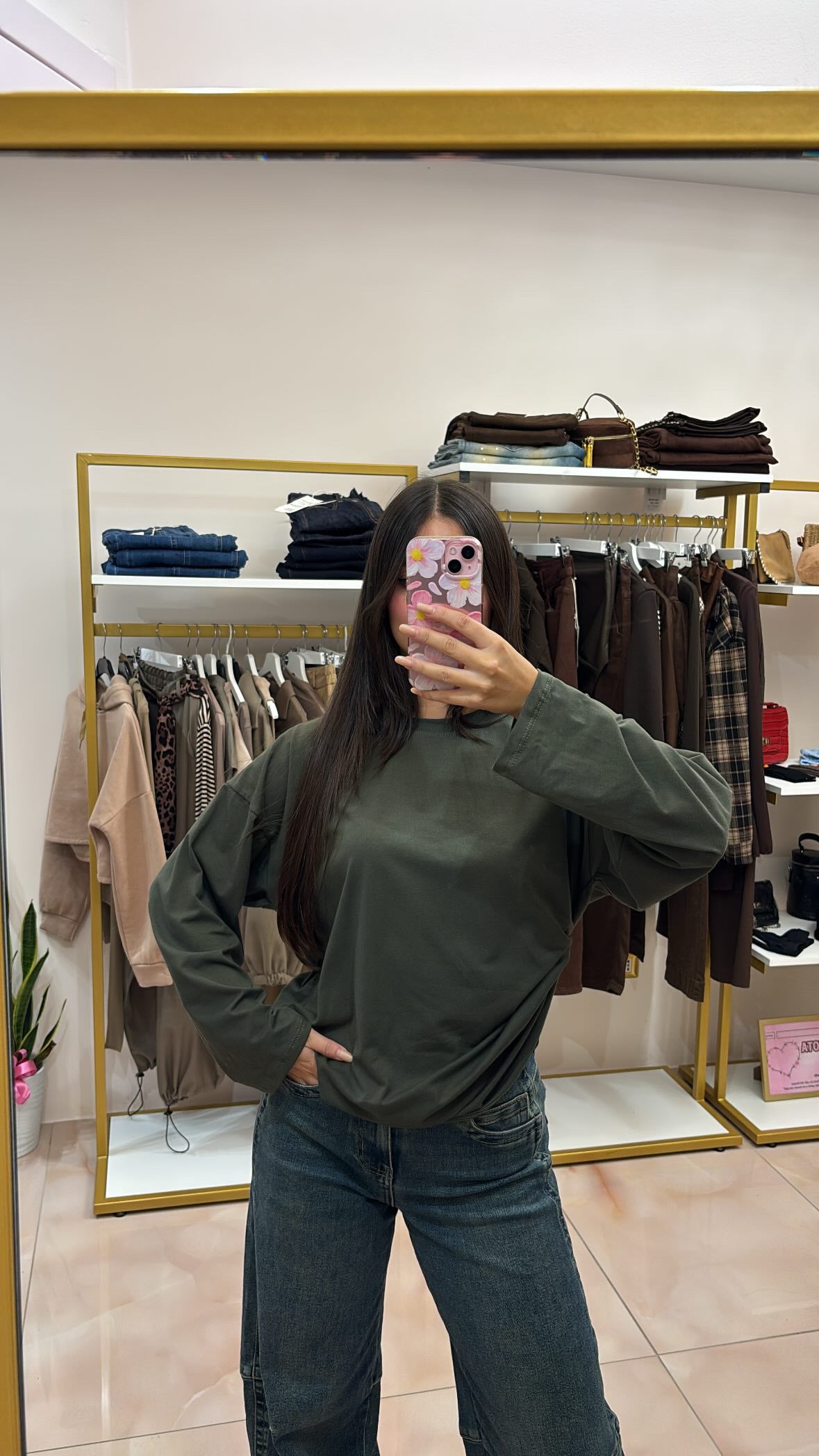 Maglietta Over manica lunga