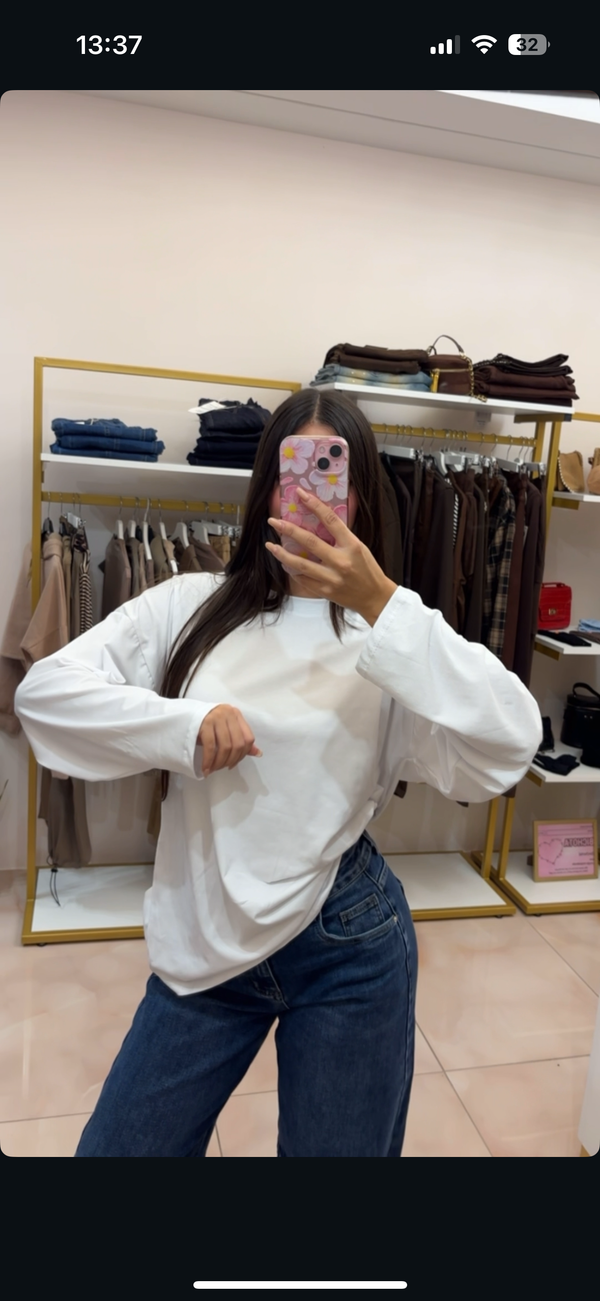 Maglietta Over manica lunga