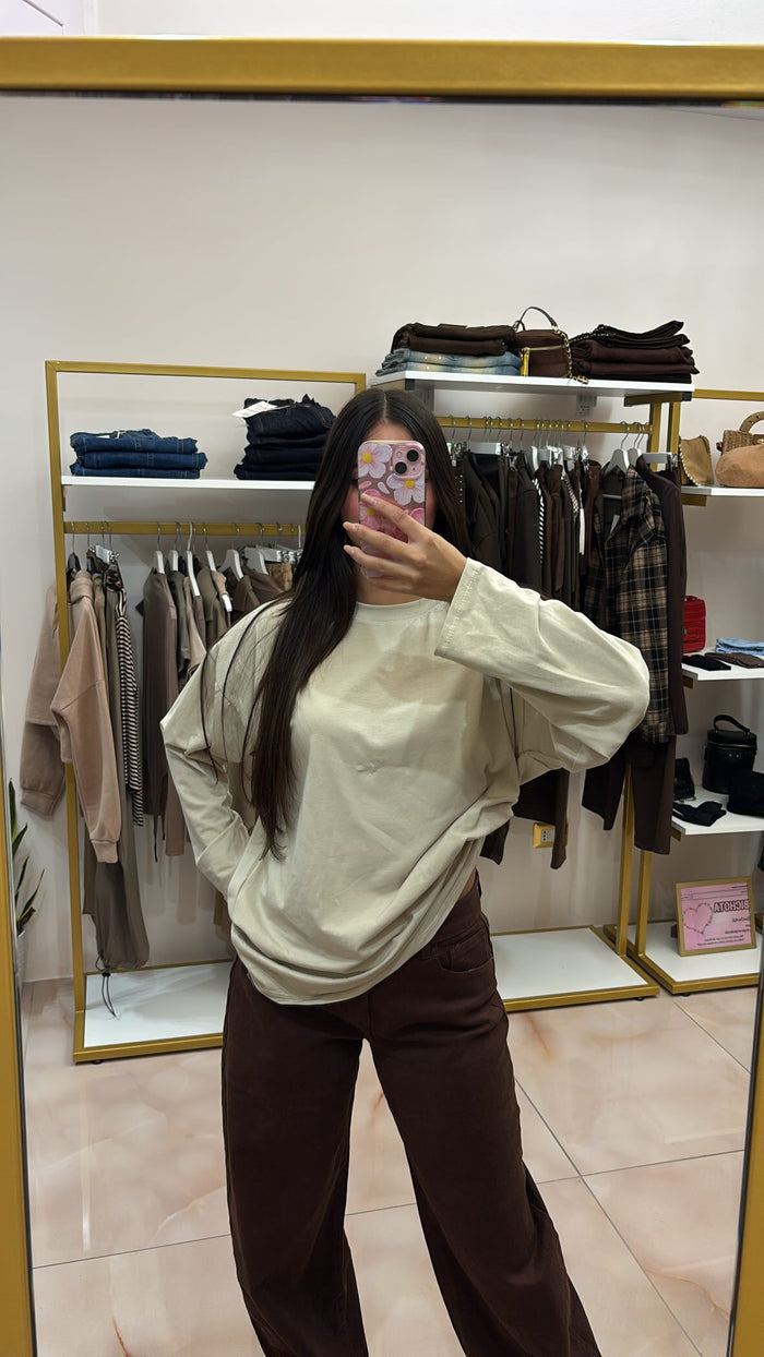 Maglietta Over manica lunga