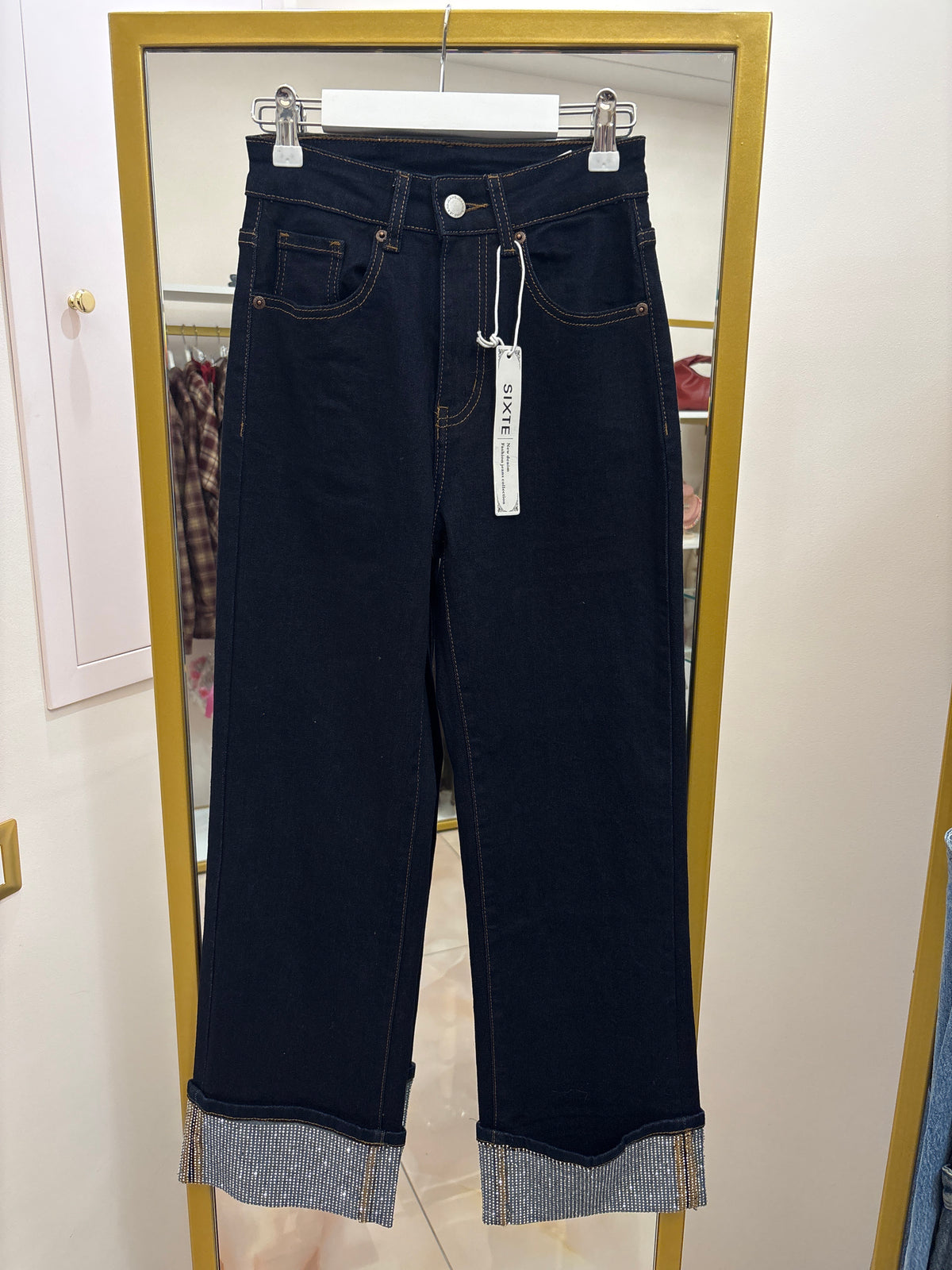 Jeans Risvolto Shine
