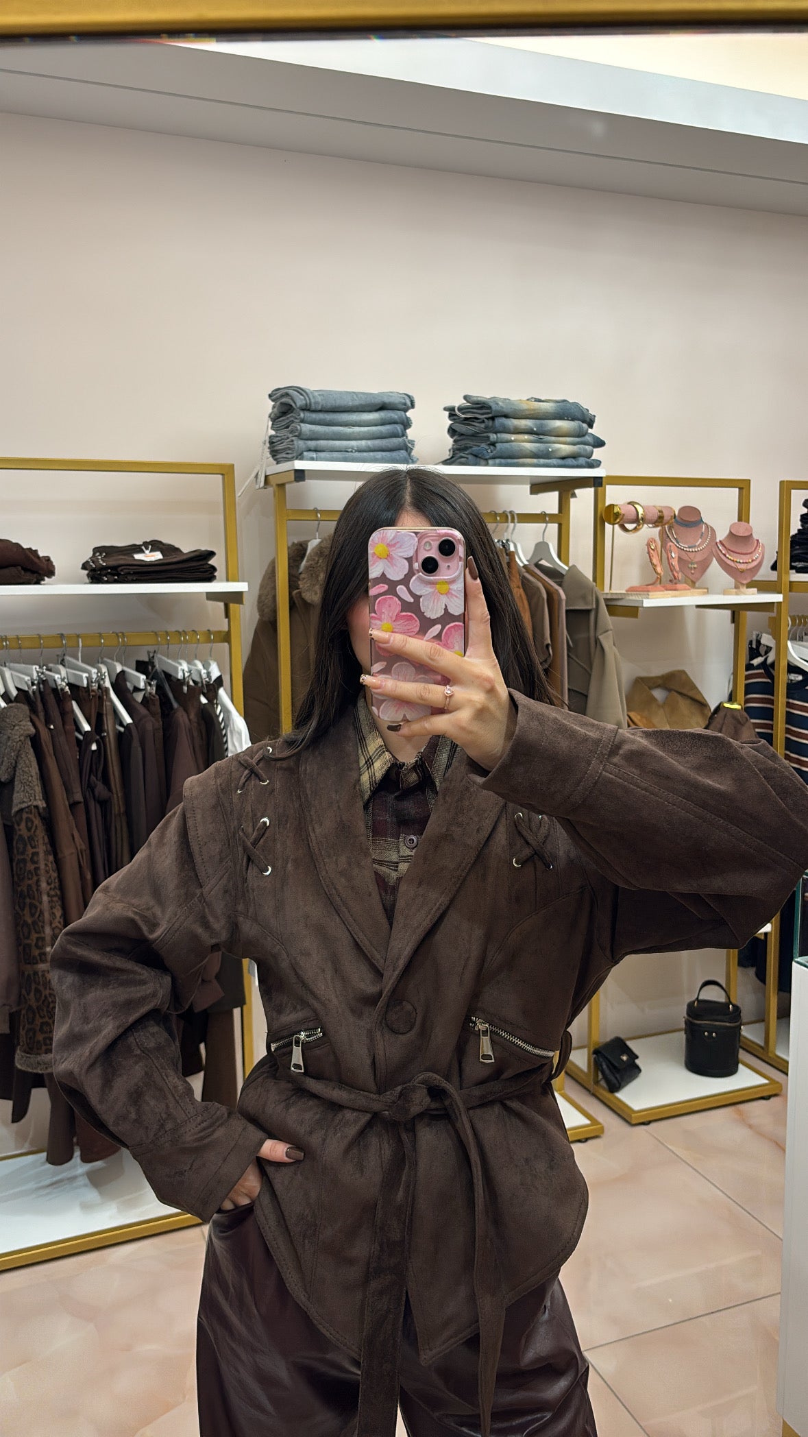 Giacca Brown Suede