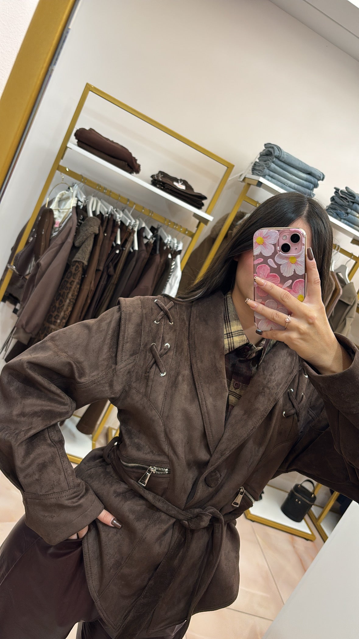 Giacca Brown Suede